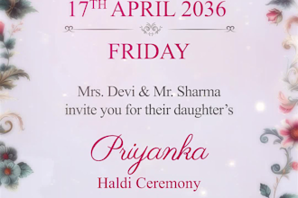 create an animated indian wedding invitation video