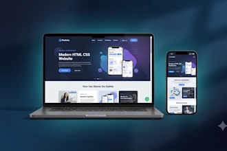 develop a modern responsive ai business website