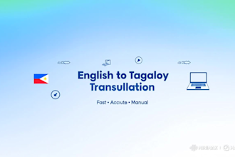 translate english to tagalog vise versa manually