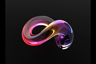 do 3d abstract animation abstract art 3d loop video for web