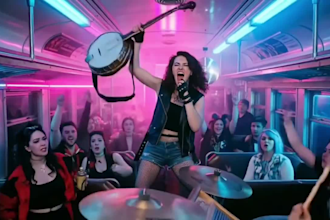 create a dark metal music video for your song, rock song, lyric music video