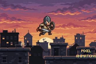 create unique pixel art characters and 2d retro  for indie games pixel animation