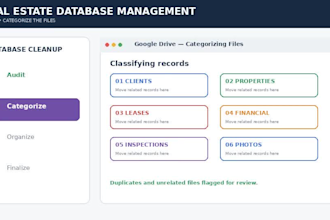 organize your database systematically
