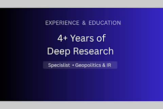 write geopolitical research reports and country intelligence briefs