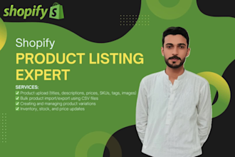 upload and manage shopify product listings