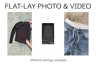shoot flat lay photo and video for your clothing brand