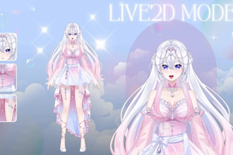 draw and rig 2d vtuber model, 2d vtuber rigging, vtuber anime style
