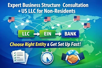 provide business structure consultation US llc registration for non US residents