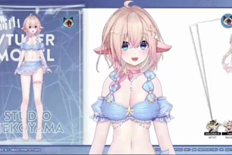 draw live2d vtuber model art, anime character design ready for rigging