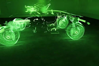 3d hologram animation car animation futuristic hologram video led display