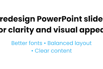 design a clean powerpoint or google slides presentation