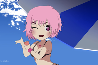 create a traditional 2d animation in anime style