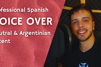 record a professional male spanish voice over