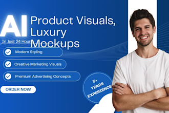 create ai product visuals, luxury mockups, commercial image