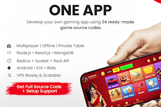 develop multiplayer poker, rummy, teen patti ,slots, cards and more than 30 game
