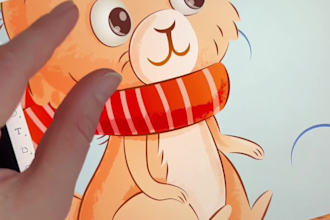 create cute custom vector animal illustrations