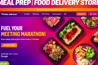 create meal prep website, food delivery website, restaurant and catering shopify