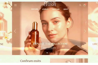 create luxury 3d websites and landing pages for perfume jewelry and skincare