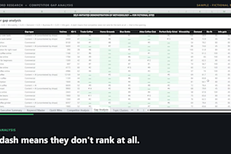 do SEO keyword research and competitor gap analysis for ai search