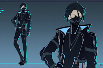create a fully rigged live2d anime vtuber model live2d character