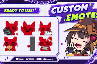 make cute animated twitch emotes for vtubers and streamers