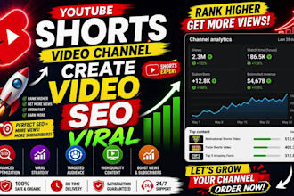 create 200 viral youtube shorts video for channel growth and SEO ranking