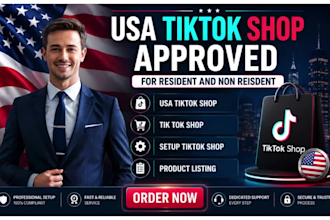 set up USA tik tok shop and create tiktok shop for resident and non resident