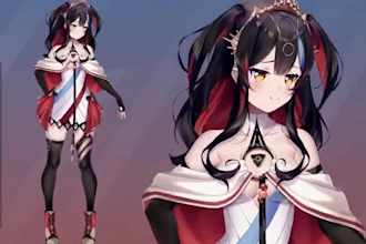 design and rig vtuber avatar live2d model pngtuber motion capture face tracking
