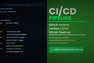 set up ci cd pipeline using github actions jenkins or gitlab ci
