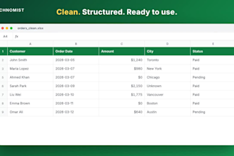 be your excel and google sheets expert for data cleaning and automation