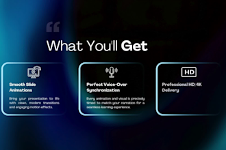 convert your powerpoint slides into an animated course video with your vo