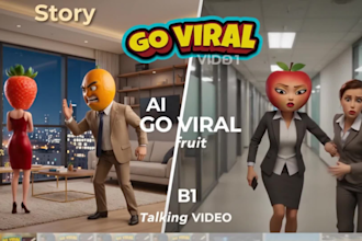 create viral 3d ai talking fruit characters for tiktok and reels