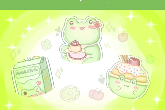 draw kawaii stickers, doodle, and sticker sheet