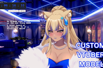 create custom 2d 3d vtuber model with full rigging vrm vriod streaming setup