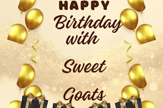 wish and sing happy birthday song with goats