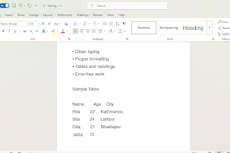 do accurate typing and data entry