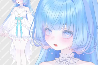 draw anime vtuber model live2d art 3d vtuber rigging, png vtube studio streaming