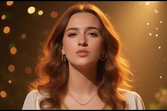 do cinematic ai christian music video, gospel animated lyric video, worship song