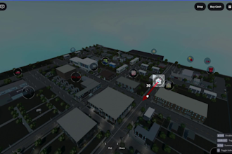 build roblox mid poly map, environment, city, terrain and game world