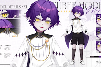 design live2d vtuber models,2d anime vtuber and vtuber rigging