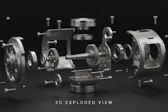 create 3d exploded view animation for your engineering product