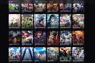 create an anime streaming website or streaming website