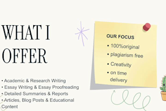 do academic writing, research, essay writing