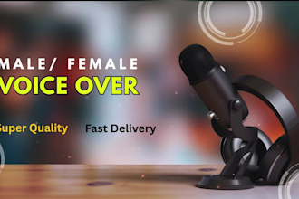 provide you dari, hazaragi, pashto, urdu voiceover