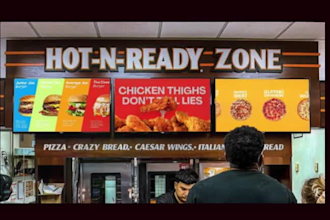 do TV screen animated and digital menu board qr code for restaurant  bar cafe