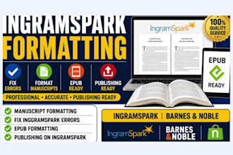 format manuscript fix ingramspark error publish book on ingramspark barnes noble