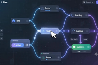create interactive rive animation for web and app