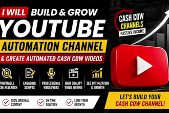 setup youtube automation channel business and create cash cow videos