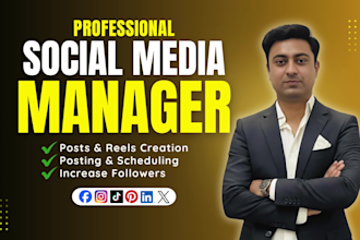 be social media marketing manager and content creator