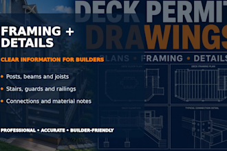 draw deck plans, framing details and permit drawings